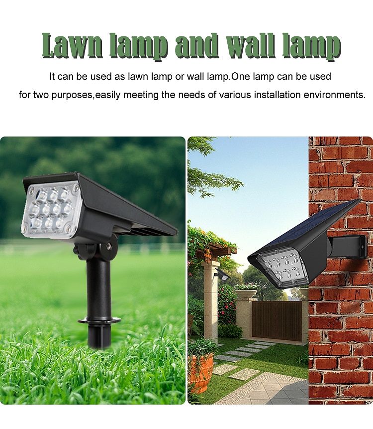 2PCS Solar Landscape Spotlight Outdoor 2 Brightness Modes 2 in 1 Solar Landscape Spotlight IP67 Waterproof Solar outdoor light lawn light pathway lights 2025 - $92.99 –P8