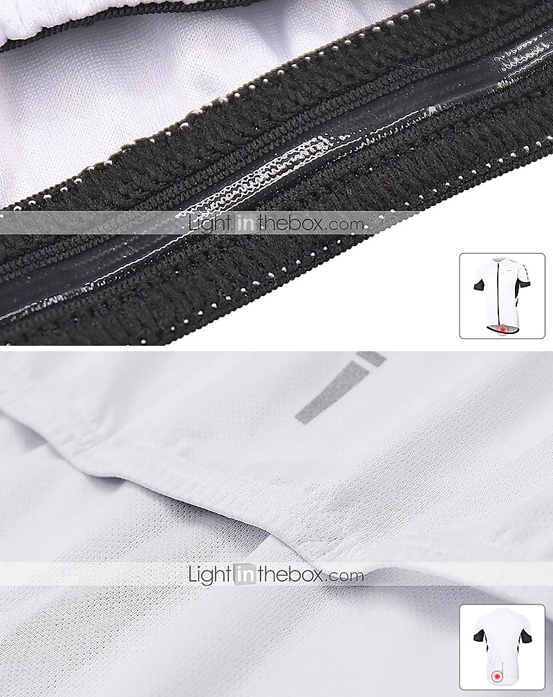 Men's Cycling Jersey Solid Color Short Sleeve Bike Jersey with 3 Rear Pockets Mountain Bike MTB Road Bike Cycling Breathability Reflective Strips Back Pocket Ultra Light Fabric Sports Dark Grey White 2026 - $28.99 –P19