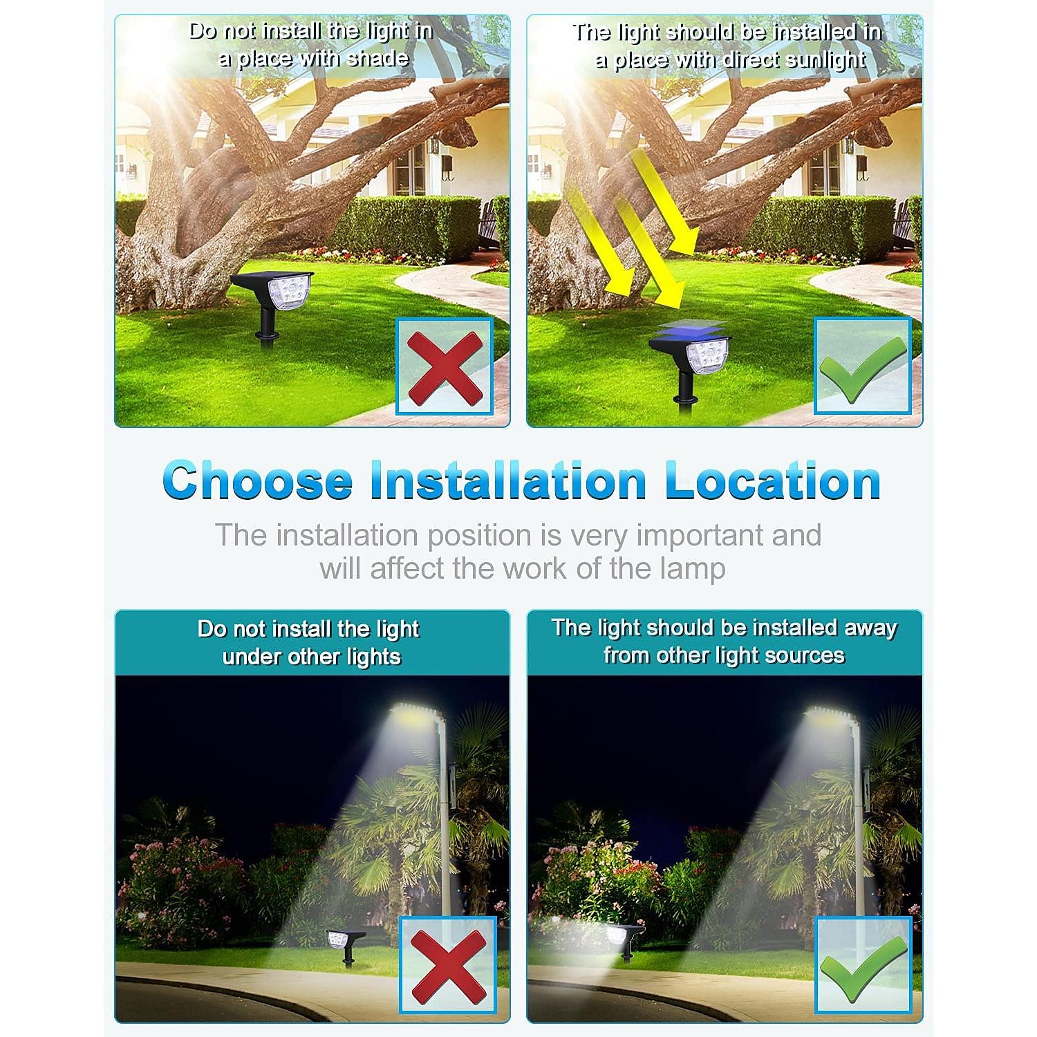 2PCS Solar Landscape Spotlight Outdoor 2 Brightness Modes 2 in 1 Solar Landscape Spotlight IP67 Waterproof Solar outdoor light lawn light pathway lights 2025 - $92.99 –P11