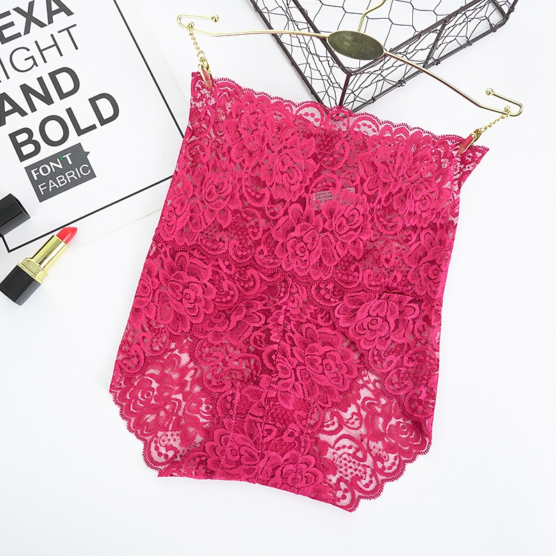 Women's Sexy Panties Brief Underwear 1 PC Underwear Sexy Comfort Lace Pure Color PU High Waist Sexy Green Black Purple M L XL Home Outfits 2025 - $7.99 –P7