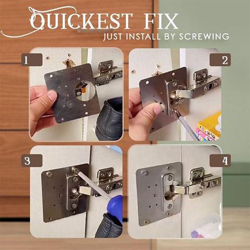 4Pcs Hinge Repair Plate Foldable Table Cabinet Door Hinger Cabinet Furniture Drawer Window Door Hinges Furniture Hardware Accessories 2025 - $9.99 –P8