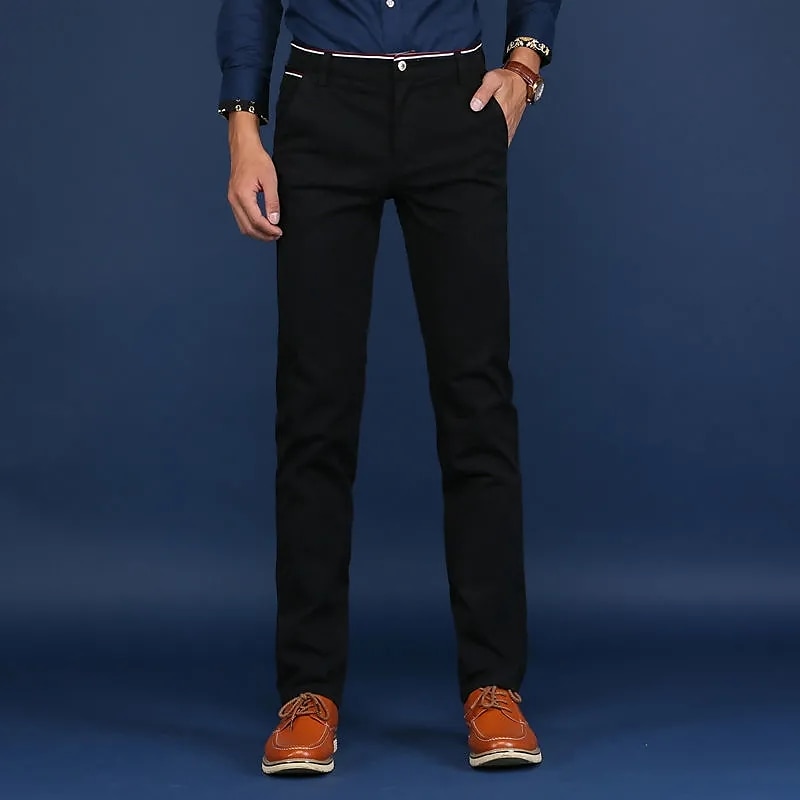 Herren Hose Anzughose Chinos Gerader Schnitt Einfach Stretch Atmungsaktiv Volle Länge Formell Hochzeit Geschäft Lässig Dehnbar Schwarz Königsblau Mikroelastisch 2026 - $22.99 –P5