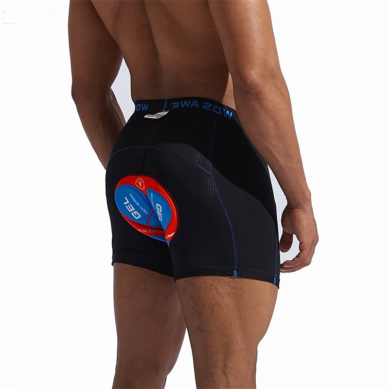 WOSAWE Men's Cycling Underwear Breathable 5D Padded Gel MTB Shorts  Anti-Sweat Bicycle Undershorts