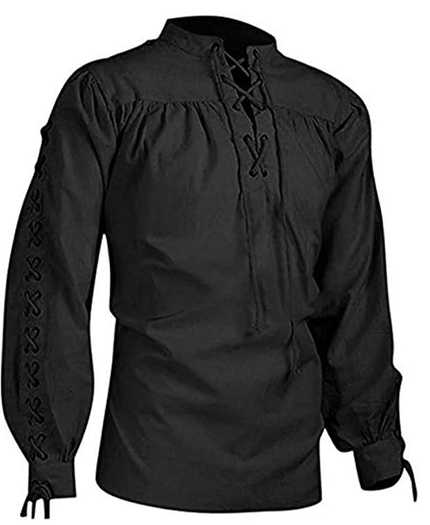 Warrior Plus Size Punk & Gothic Medieval Renaissance 17th Century T-shirt Men's Costume Vintage Cosplay Party Long Sleeve Shirt 2026 - $48.99 –P2