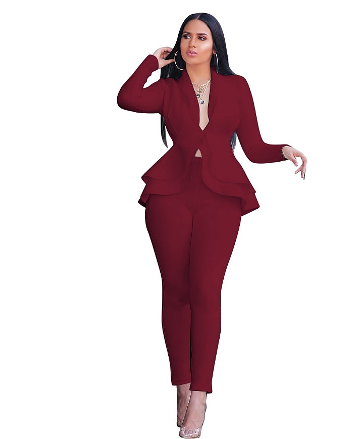 Plus Size Pink Pants Suit Outfit  Stylish work attire, Pink work