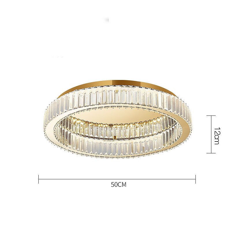 2025年 50/60cm　ledシーリングライト　シャンデリアクリスタル　ステンレス鋼　電気　メッキ　モダン　220-240v　現代　クリスタルクリスタル　led　ペンダント　ライト　シャンデリア用　リビング　  コレクション – $440.99 -P2