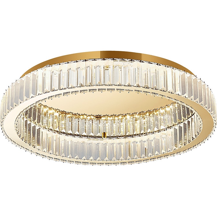 2025年 50/60cm　ledシーリングライト　シャンデリアクリスタル　ステンレス鋼　電気　メッキ　モダン　220-240v　現代　クリスタルクリスタル　led　ペンダント　ライト　シャンデリア用　リビング　  コレクション – $440.99 -P8