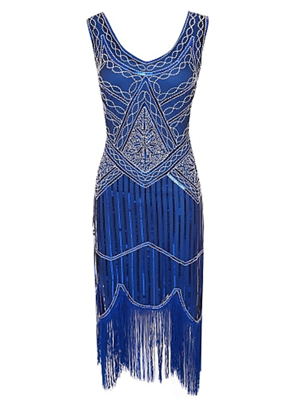 Retró Ordító 20-as évek 1920-as évek Térdig érő Flapper ruha Ruhák Báli ruhák A nagy Gatsby Charleston Esküvői Vendég Flitter Kollázs Női Karácsony Mindszentek napja Farsang Esküvő Parti Esküvői 2025 - $43.99 –P16