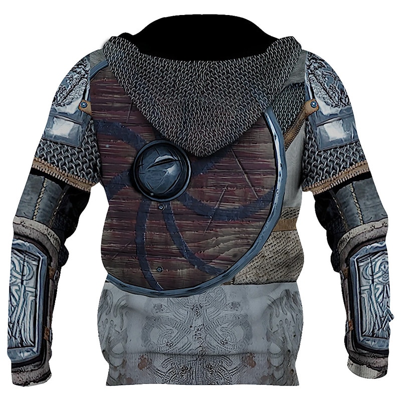 Men's Hoodie Pullover Hoodie Sweatshirt 1 2 3 4 5 Hooded Graphic Armor Viking Lace up Casual Daily Holiday 3D Print Sportswear Casual Big and Tall Spring &  Fall Clothing Apparel Hoodies Sweatshirts  2024 - US $28.49 –P2