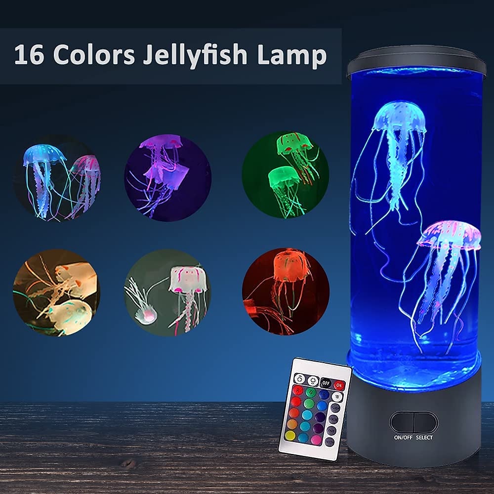 Licht Meerderfiisos Lava Lamp Medusa Lamp met 16 Kleurveranderende Lichten Medusa Tank Tafel Lamp Medusa Aquarium Nachtlamp Thuis Kantoor Kamer Bureau Decor Lamp Stemming Licht voor Ontspanning 2026 - $63.69 –P2