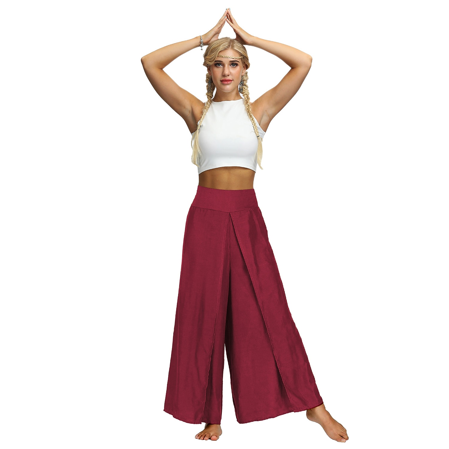Women's Harem Pants Yoga Style for Gym Workout Pants Bottoms Bohemian Apricot Black Light Green Sports Activewear / Casual / Athleisure 2025 - $25.99 –P7
