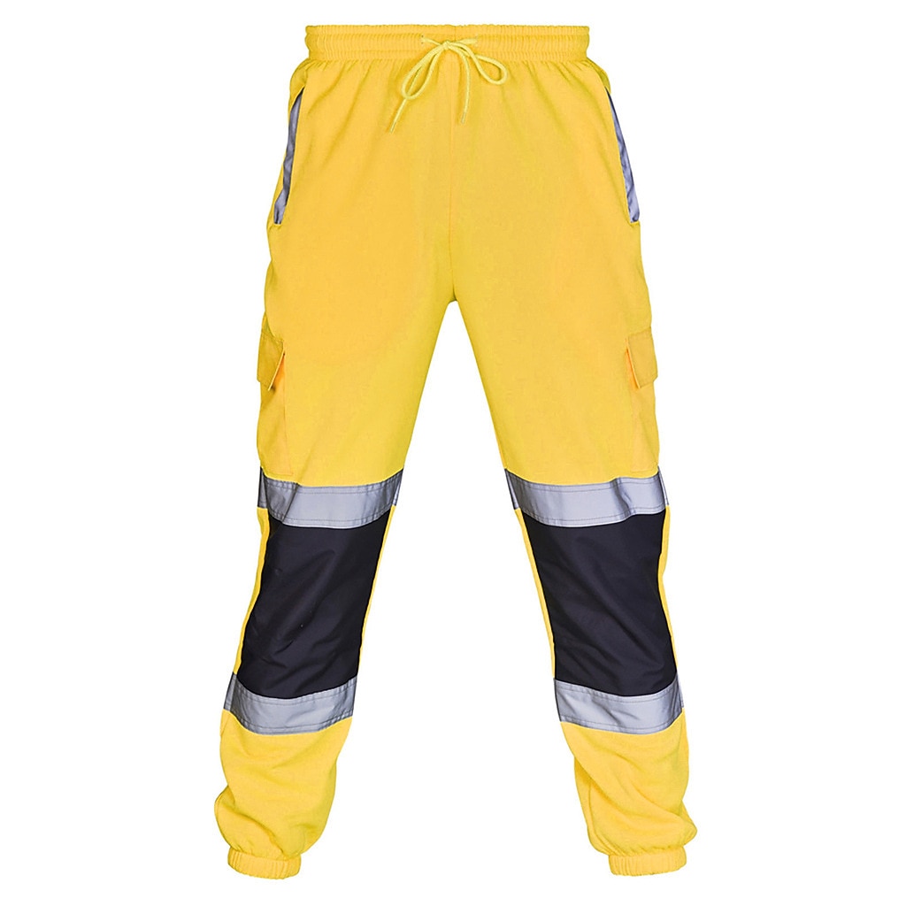 Herr Militärbyxor Cargo byxor Taktiska byxor Långbyxor Arbetsbyxor Elastisk midja Reflekterande Vattentät Ledigt fluorescerande grön Svart 2026 - $22.99 –P4