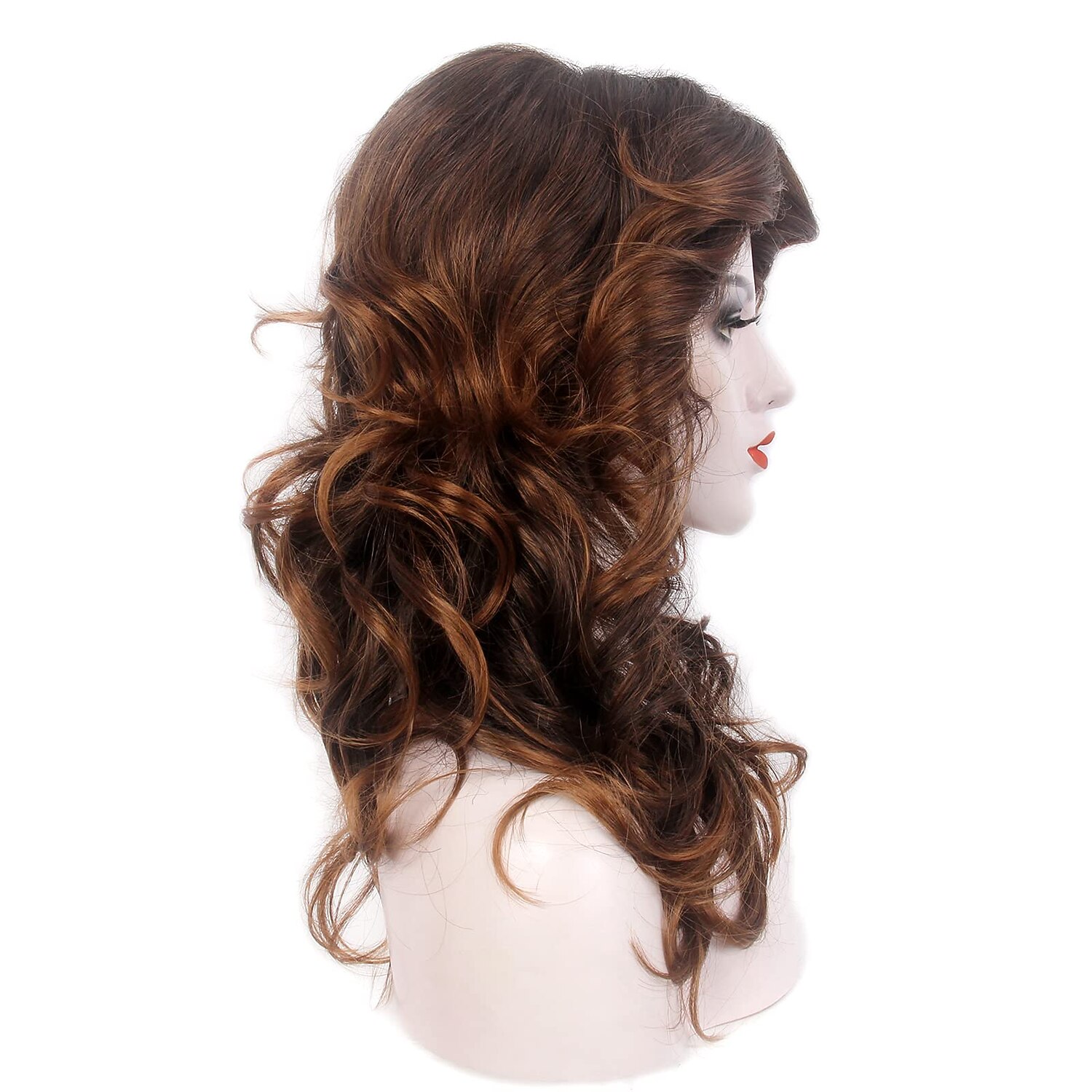 paruka reewes 70. léta farrah fawcett paruka vintage paruky blond paruka pro ženy dáma přírodní syntetické plné paruky vintage cosplay kostým diskotéka paruka paruka s peřím (hnědá) 2026 - $30.99 –P7