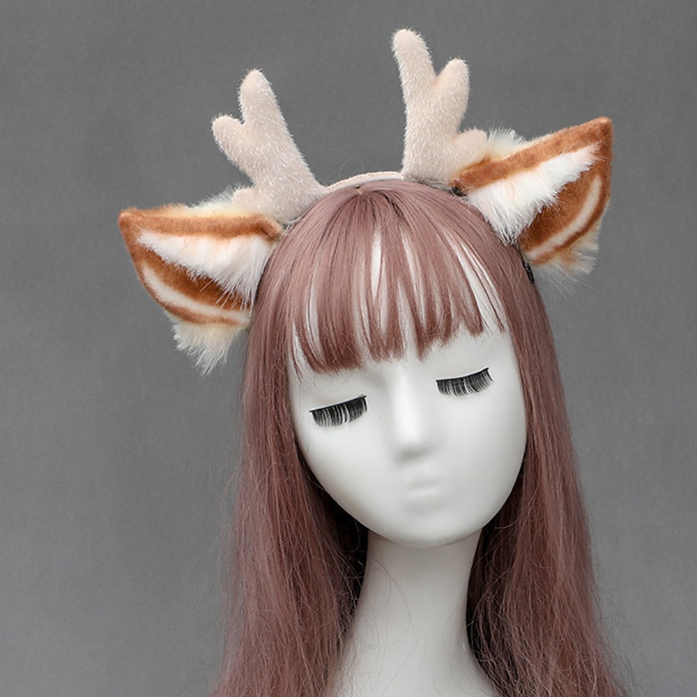 2Pcs Black Simulation Ram's Horns Plastic Headband DIY Cosplay Props Toys 
