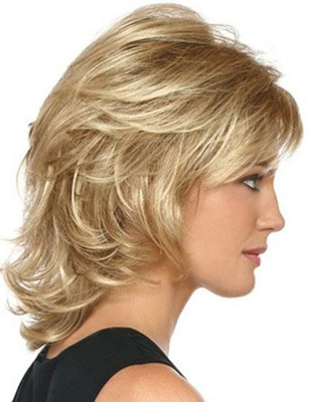 Short Mixed Blonde Curly Wig with Bangs Natural Wavy Synthetic Wig for Women Short Natural Wavy Wigs 2026 - $28.99 –P2