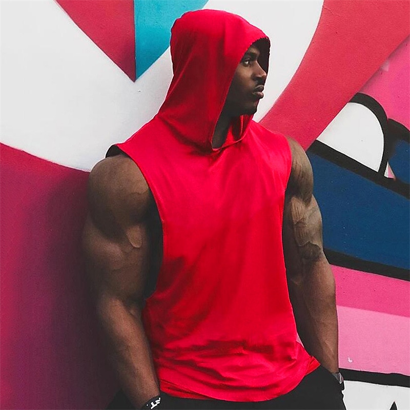 Men's Tank Top Vest Top Undershirt Sleeveless Shirt Sleeveless Hooded Summer Plain Sports Fashion Lightweight Vacation Casual Holiday Black White Blue Top Tee for Men 2026 - $15.49 –P7