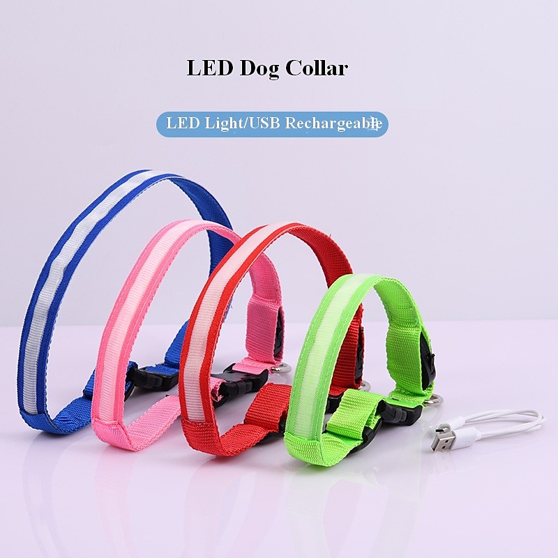 Honden Kleine pelsdieren Kraag Verlicht kraag Reflecterend Verstelbaar waterdicht Buiten Hardlopen Wandelen Camouflage Kleur 2025 - $15.99 –P3