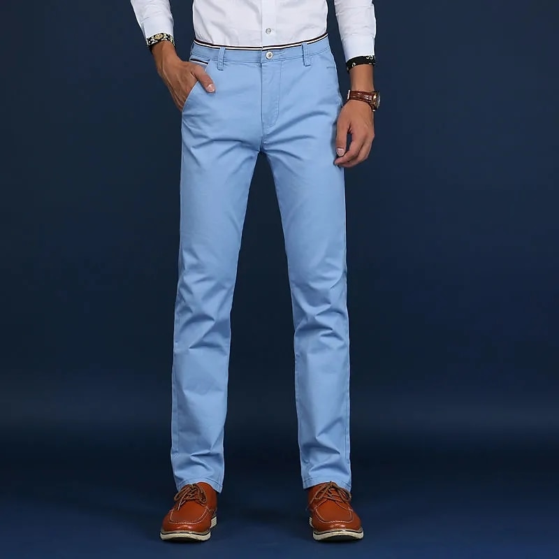 Herren Hose Anzughose Chinos Gerader Schnitt Einfach Stretch Atmungsaktiv Volle Länge Formell Hochzeit Geschäft Lässig Dehnbar Schwarz Königsblau Mikroelastisch 2026 - $22.99 –P3