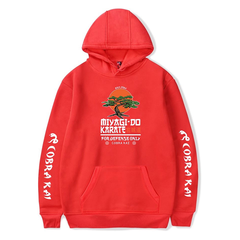 Cobra Kai Karate Kid Felpa con cappuccio Anime Cartone animato Manga Harajuku Grafica Kawaii Per Da coppia Per uomo Per donna Per adulto Ritorno a scuola Stampa a caldo del 2025 a $30.99 –P6
