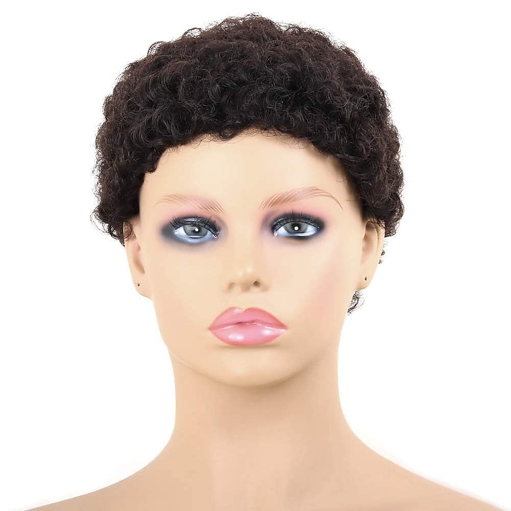 parrucche marroni per le donne parrucca sintetica resistente al calore parrucca riccia corta luce nera dorata capelli sintetici resistenti al calore soffici parrucche afro nere del 2025 a $23.99 –P10