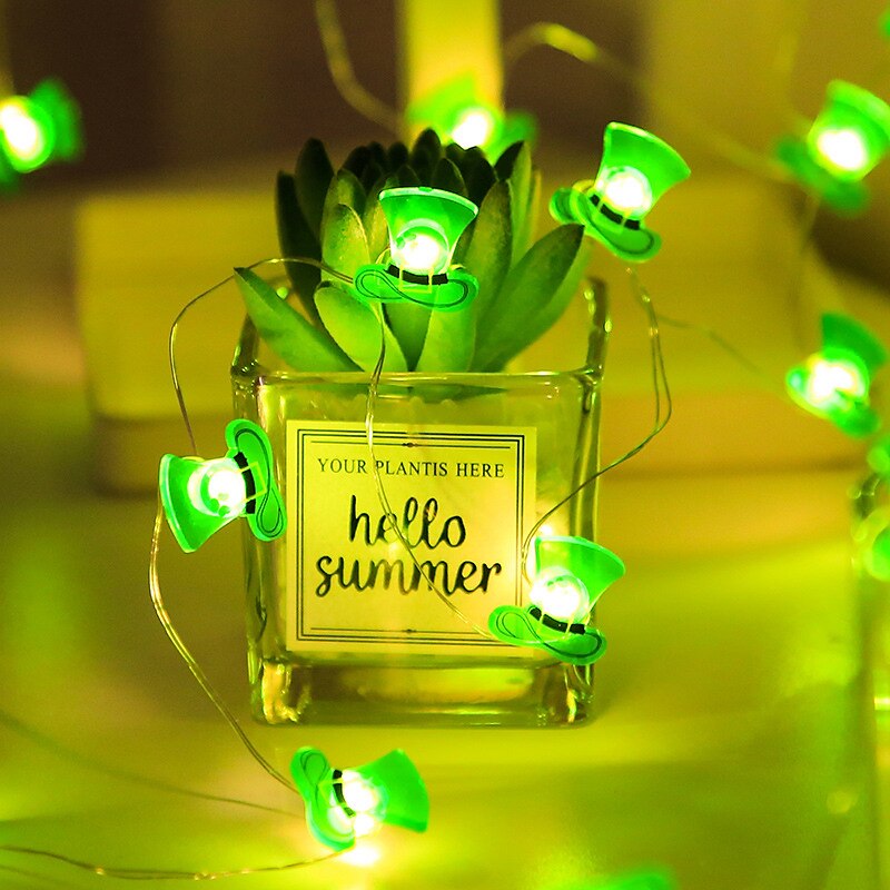 st. luci diurne di patrick quadrifogli decorativi luci della stringa del led 5m 16.4ft 50leds alimentato a batteria fata lucky clover luci della stringa per la camera da letto festa festa verde irlandese decorazione del 2025 a $12.99 –P10