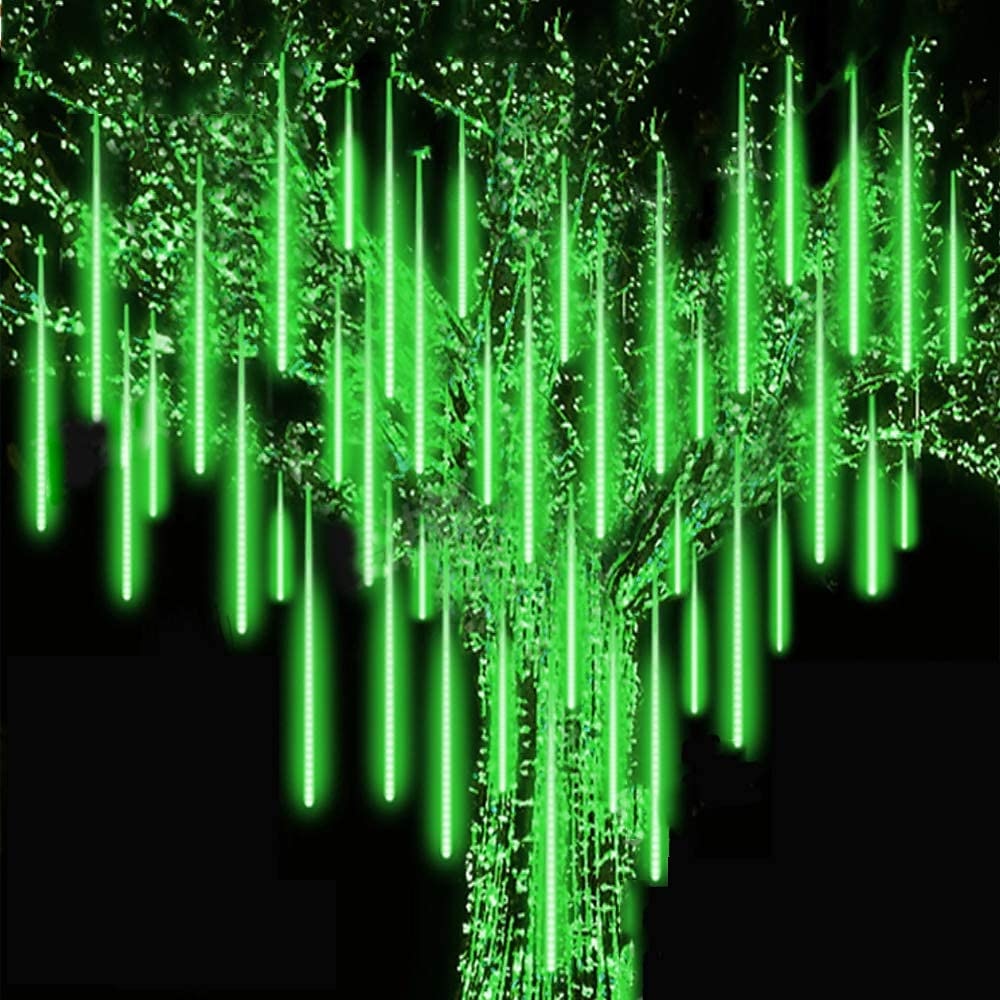 2 csomag meteorzápor karácsonyi lámpák kültéri 30 cm 8 cső 192 led eső eső lámpák dugható jégcsap hó lépcsőzetes zsinór karácsonyfa ünnepi terasz díszek 2025 - $29.99 -P14