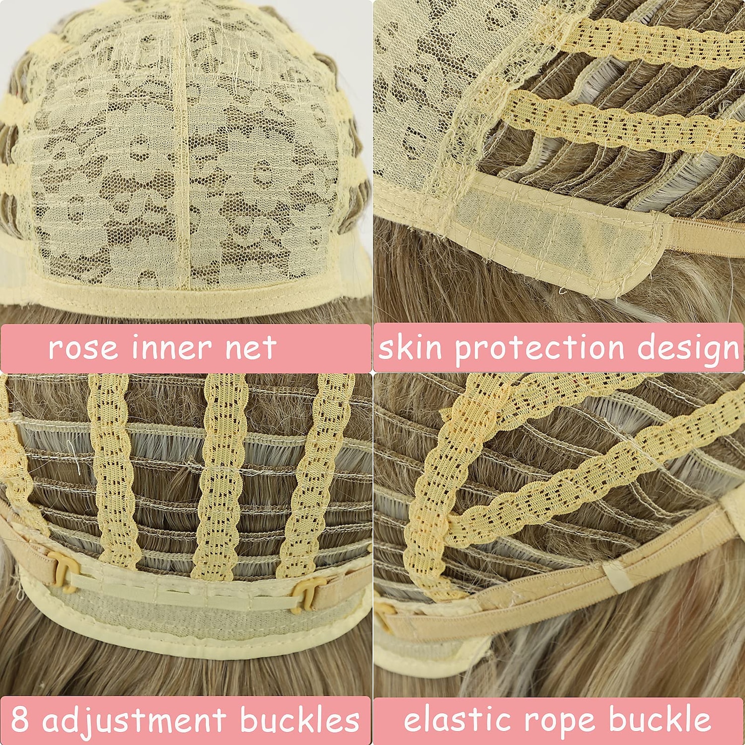 Short Mixed Blonde Curly Wig with Bangs Natural Wavy Synthetic Wig for Women Short Natural Wavy Wigs 2026 - $28.99 –P5