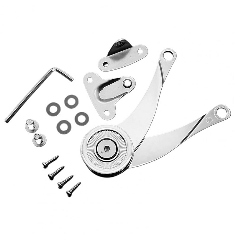 2 stk hydrauliske tilfeldig stoppede hengsler kjøkkenskapdør justerbar polert hengsel møbler løfte opp klaff stag støtte hardware 2025 - $20.99 –P9