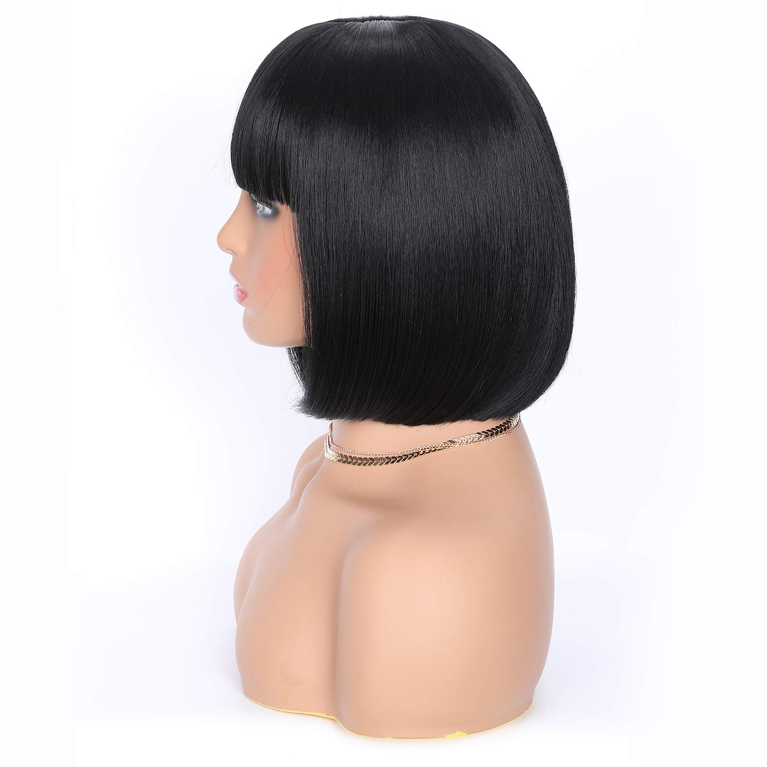 schwarze Perücken für Frauen schwarze Bob-Perücken mit Pony für Frauen gerade kurze Bob-Perücken synthetische hitzebeständige Perücken Cosplay-Bob-Perücken natürlich aussehende Perücken 2026 - $19.99 –P1