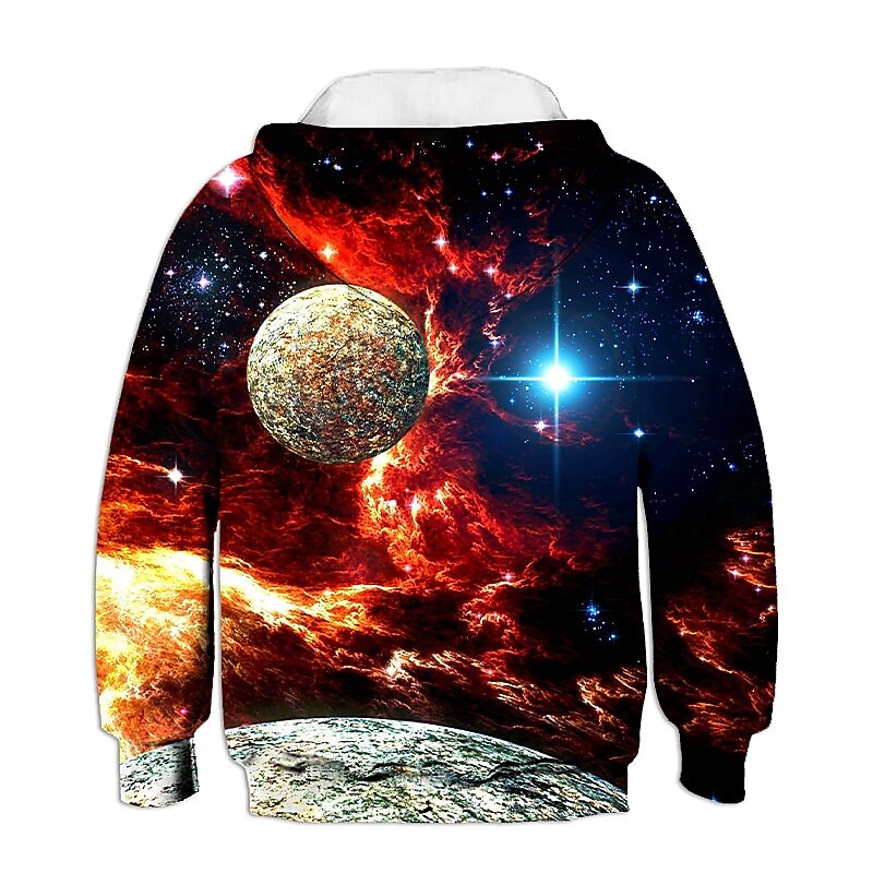 Мальчики 3D Галактика Толстовка Длинный рукав 3D печать Осень Зима Активный Классический Дети 2-12 лет на открытом воздухе Повседневные В помещении 2025 - $18.99 –P2