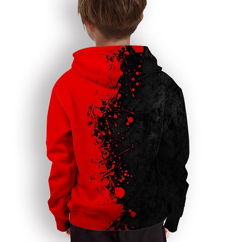 Pojkar 3D Färgblock Huvtröja Långärmad 3D-tryck Vår Höst Vinter Aktiv Sport Mode Polyester Barn 3-12 år Utomhus Dagligen Inomhus Normal 2025 - $17.49 –P4