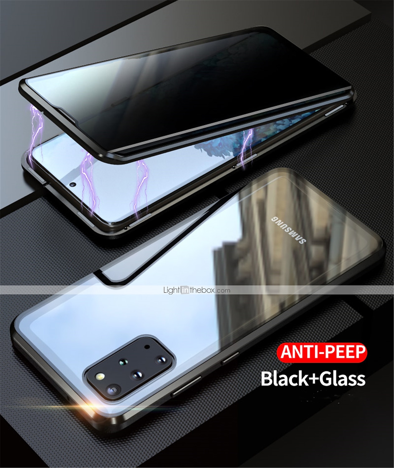 2025年 電話 ケース 用途 サムスンのギャラクシー S24 S23 S22 S21 S20 Ultra Plus FE Note 20 Ultra 10 Plus A71 A51 S25ウルトラ 磁気吸着ケース 全身保護 アンチピープ 耐衝撃 クリア プライバシー強化ガラス コレクション – $23.99 –P14