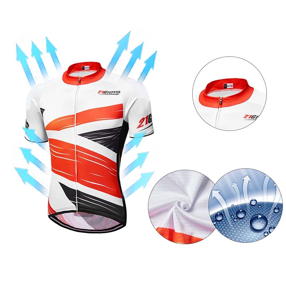 Voor heren Wielrenshirt Geometrisch Geometrie UK Korte mouw Fietsen Shirt Kleding Bovenlichaam met 3 achterzakken Bergracen Wegwielrennen Sneldrogend Reflecterende strips Achterzak Vochtregelerend 2026 - $30.99 –P2