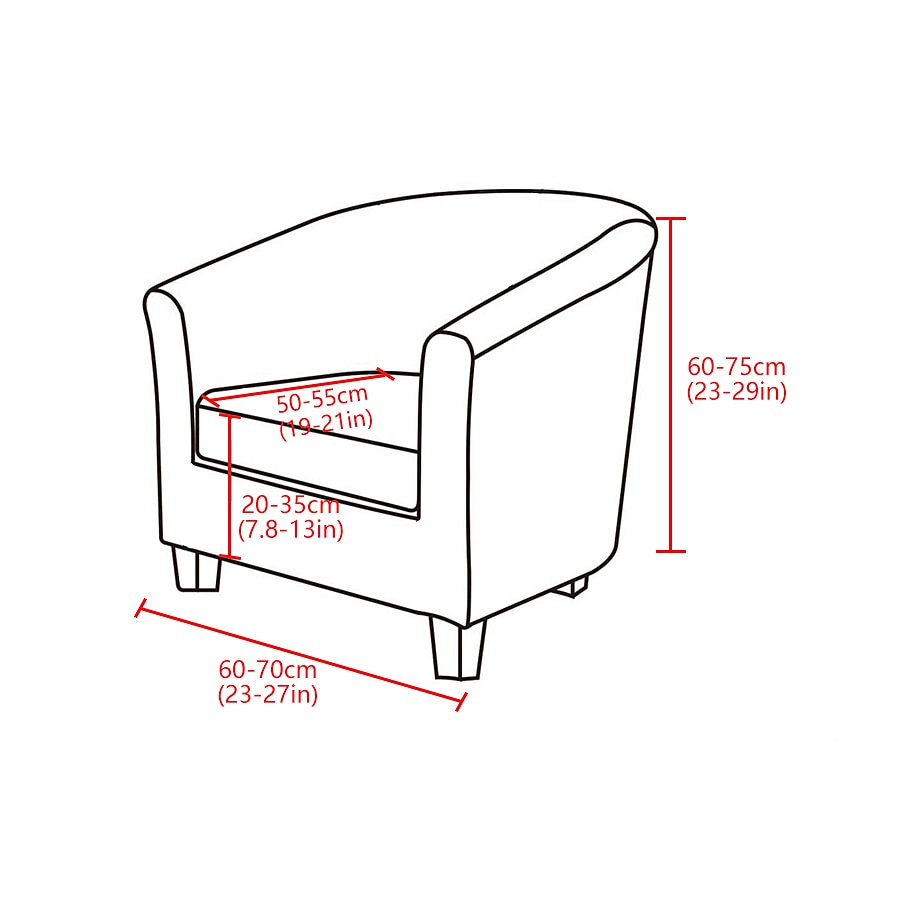 Velvet Club Chair Barrel Chair Slipcover Tub Chair Cover Couc Furniture Protector with Seat Cushion Cover Elastic Bottom Soft for Hotel Bar Counter Living Room 2025 - $36.99 –P1
