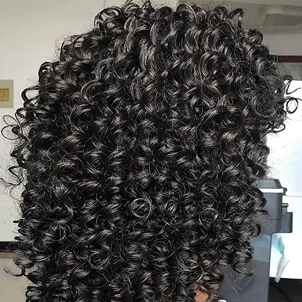 parrucche nere per le donne più belle parrucche afro ricci con frangetta per le donne parrucca riccia crespa nera dall'aspetto naturale per l'uso quotidiano (1b nero naturale)) del 2025 a $28.99 –P5