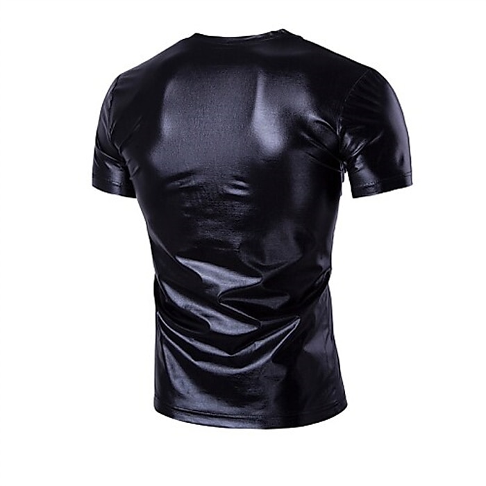 2026年 男性用 シャツ Tシャツ 半袖 Ｖネック 夏 平織り 誇張された デザイナー 大きくて背が高い ウェディングパーティー カクテルの服装 シルバー ブラック ゴールド メンズトップTシャツ  コレクション – $25.99 –P5