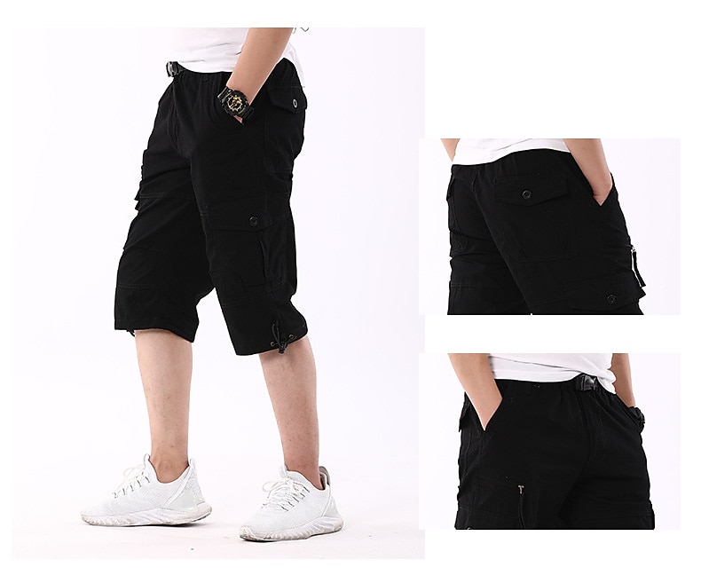 Hombre Pantalones cortos de carga Pantalones cortos de senderismo Militar Verano Primavera Al aire libre Ripstop Secado rápido Multi bolsillo Ligero Pantalones Capri Ejercito verde Camuflaje negro 2026 - $30.99 –P8