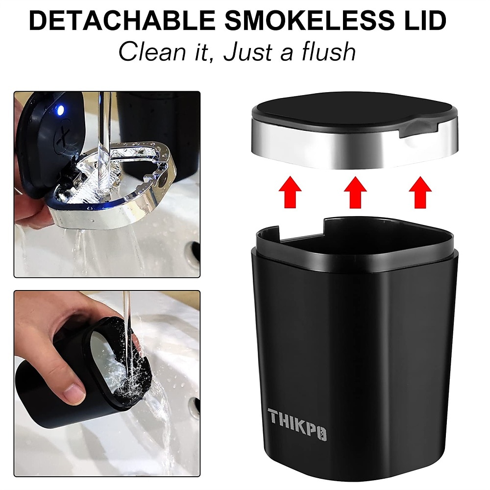 Detachable Portable Car Ashtray with LED Light - Interior