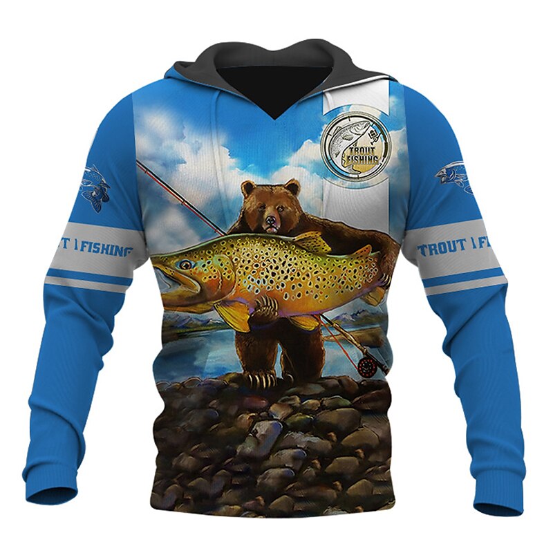 Hombre Graphic Animal Sudadera Sudaderas Sudadera Manga Larga Sudadera con capucha Con Capucha Ropa de calle Impresión 3D Deporte Diario Caqui claro. Negro Estampado Primavera & Otoño Diseñador 2025 - $31.99 –P5