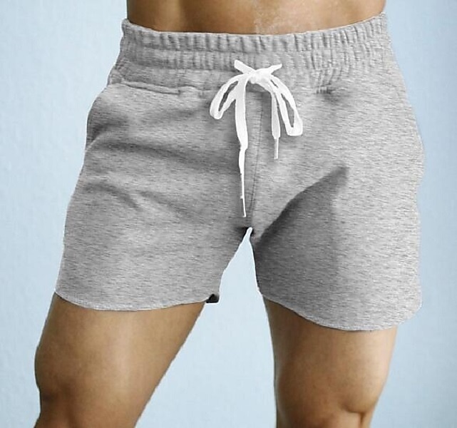 Men's Athletic Shorts Active Shorts Sweatpants Running Shorts Drawstring Solid Colored Outdoor Sports Short Daily Weekend Cotton Sporty Slim Black Army Green 2025 - $18.99 –P3