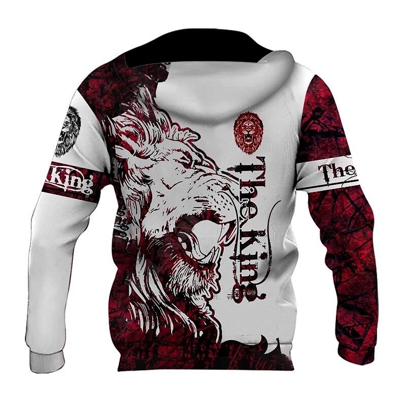 Per uomo Grafico Animale Blocco di colori Felpa con Cappuccio Felpe con cappuccio Felpa Streetwear Designer Casual Grande e Alto Manica Lunga Con Cappuccio Sport & Outdoor Quotidiano Rosa Rosso Verde del 2026 a $32.99 –P9