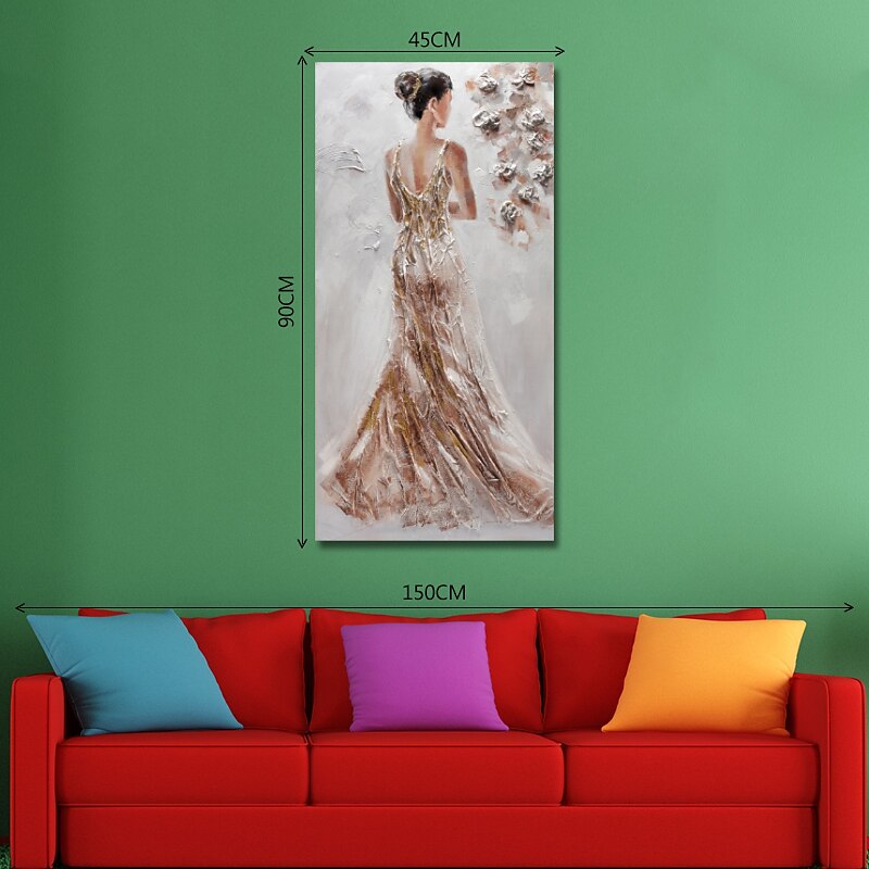 Pittura A Olio Fatta A Mano Dipinta A Mano Arte Della Parete Persone Astratte Pittura Su Tela Decorazione Della Casa Decor Telaio Allungato Pronto Da Appendere del 2025 a $184.99 -P8