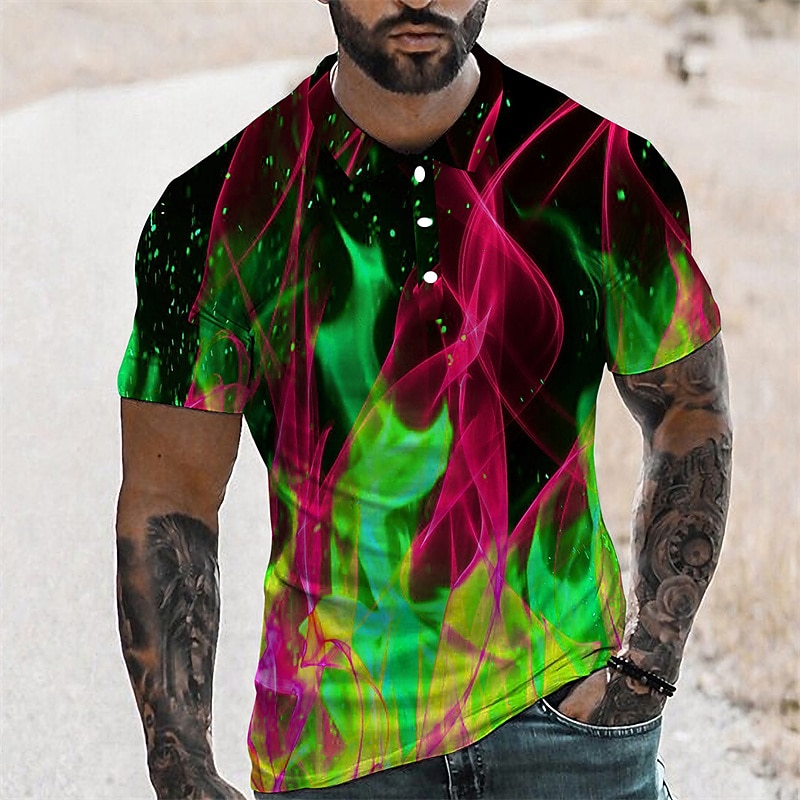 Per uomo Pop art 3D POLO Maglia da tennis Tennis Camicia da golf Golf Manica corta Camicia Colletto Giornaliero Per uscire Giallo Rosa Rosso Viola Arancione Plus Size Abbigliamento Streetwear del 2025 a $22.99 –P9