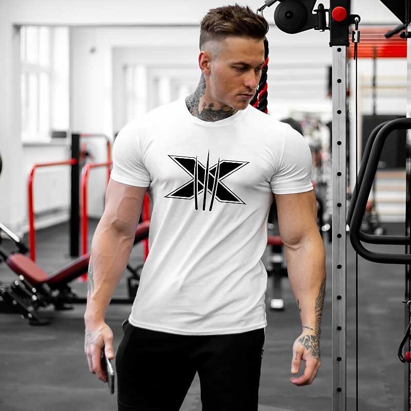 Hombre Graphic Letra Arañazos Camiseta Tee Algodón Manga Corta Gráfico Camisa Negro Blanco Verde Ejército Camiseta cómoda Aptitud física Gimnasia Ropa de diseñador de moda 2025 - $15.99 –P3