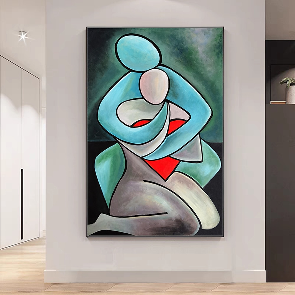 Mintura main peinture à l'huile sur toile mur art décoration moderne figure abstraite photo pour la décoration intérieure roulé sans cadre non étiré peinture de 2026 ? $67.99 –P4