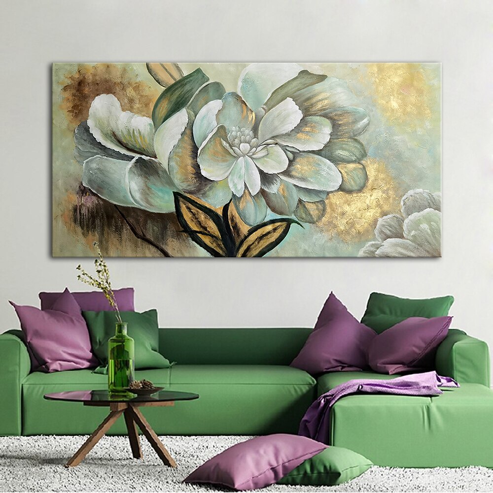 Mintura pintura a óleo artesanal em tela decoração de arte de parede moderna flor abstrata imagem para decoração de casa rolada sem moldura pintura não esticada de 2025 por $100.99 –P5