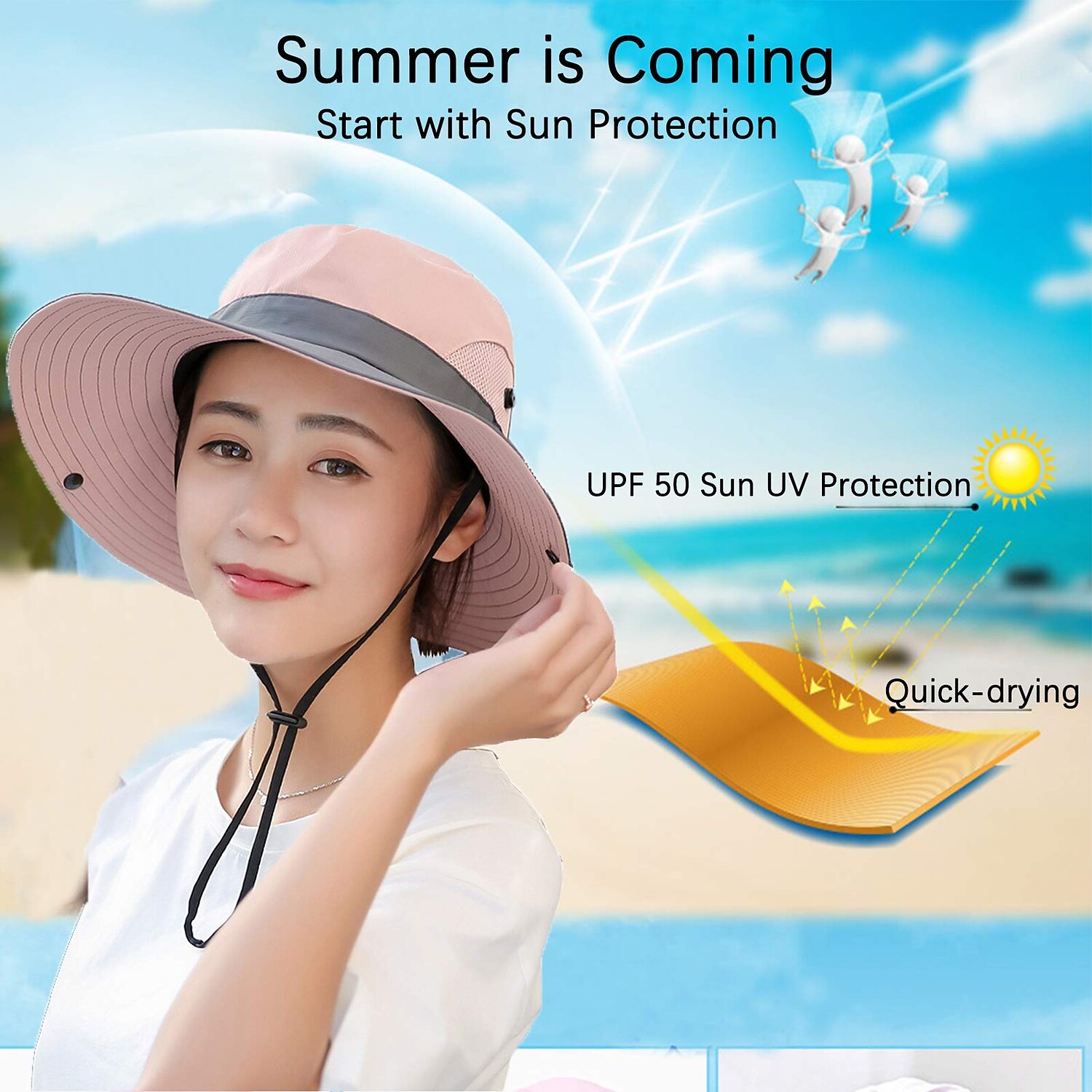 Sun Hat Bucket Hat Hat Packable UV Protection Quick Dry Summer Spring Wide Brim 2026 - $18.49 –P11