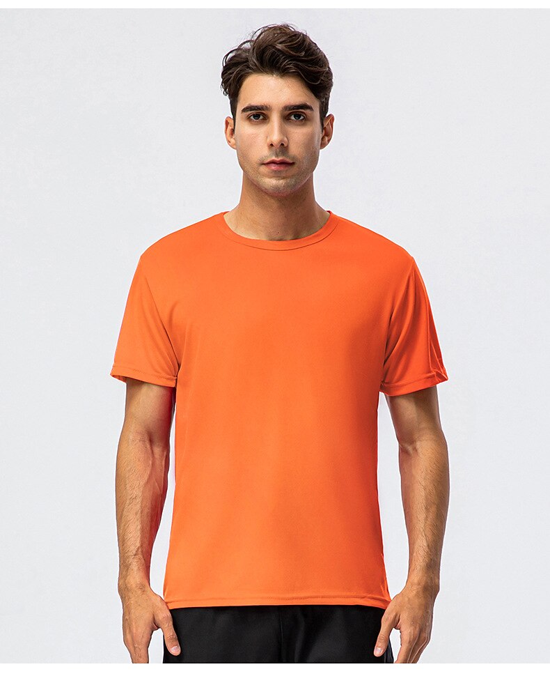 Муж. С короткими рукавами Вырез под горло Лето Однотонный Атлетический Черный Белый Желтый Футболка для мужчин 2025 - $9.99 –P12