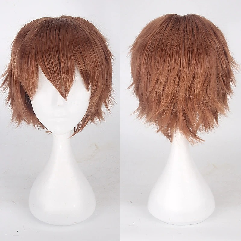 s parrucche cosplay per uomini e donne parrucca anime in fibra resistente al calore parrucche di halloween da 12 pollici del 2025 a $16.99 –P6