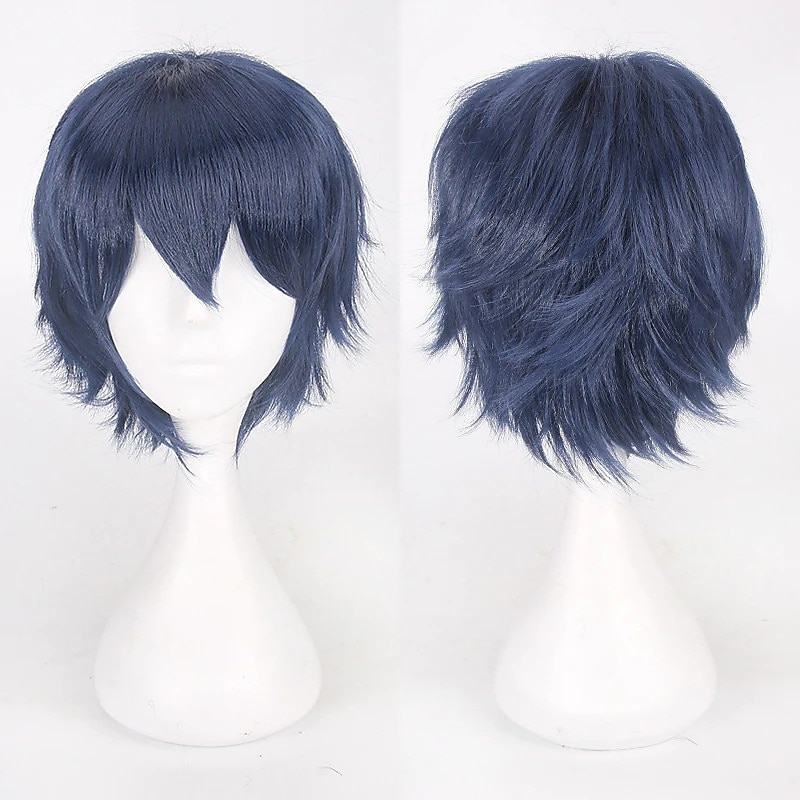 s parrucche cosplay per uomini e donne parrucca anime in fibra resistente al calore parrucche di halloween da 12 pollici del 2025 a $16.99 –P11